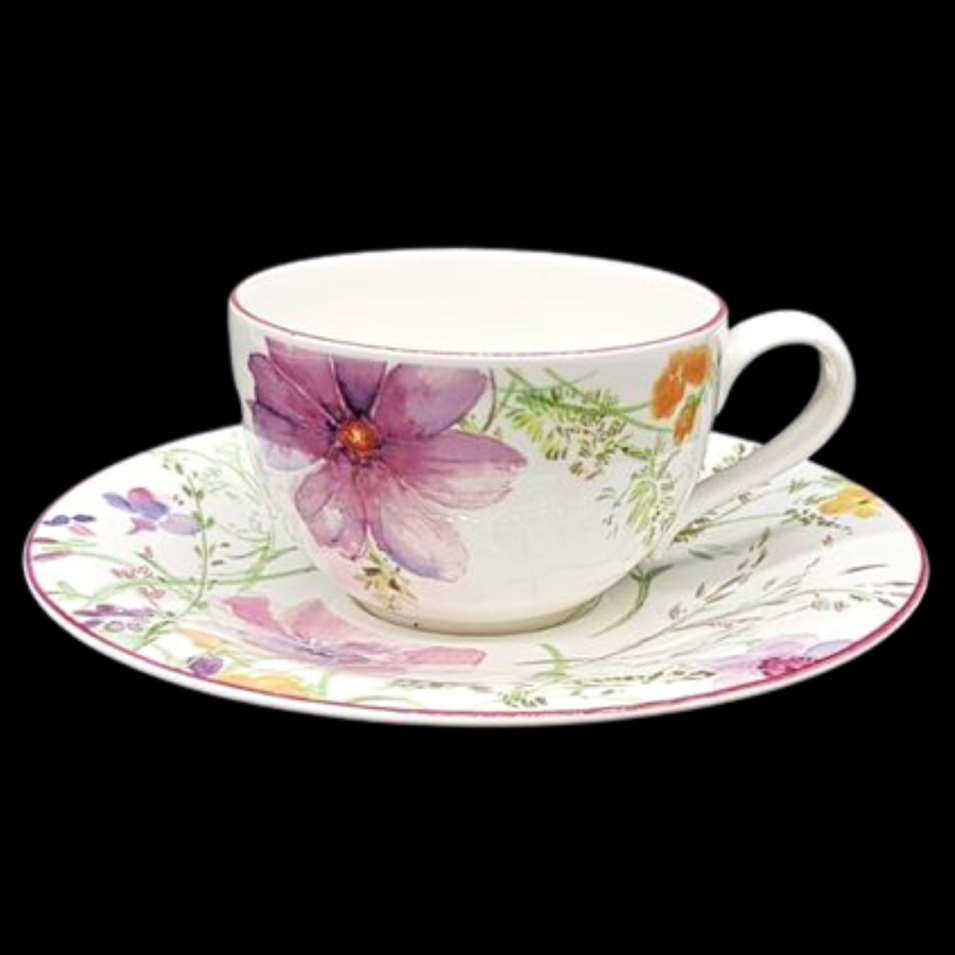 Villeroy & Boch Mariefleur: Frühstückstasse / Kaffeetasse mit Unterteller - neu Villeroy & Boch (7120896000137)