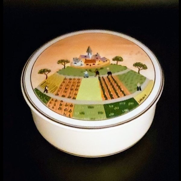 Villeroy & Boch Design Naif Deckeldose / Porzellandose Garten ca 12