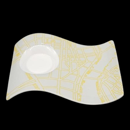 Villeroy & Boch New Wave: Partyplate New York klein, ca 17 x 12,5 cm - neu Villeroy & Boch (7120982212745)