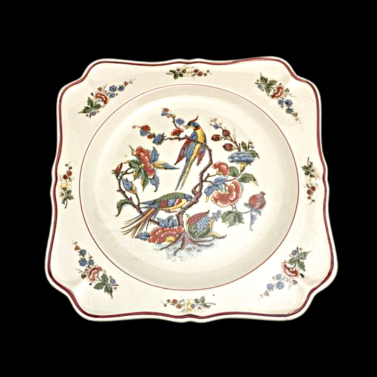 Villeroy & Boch Phoenix Rot: 1570: viereckiger Speiseteller / flacher Telle Villeroy & Boch (7120930406537)