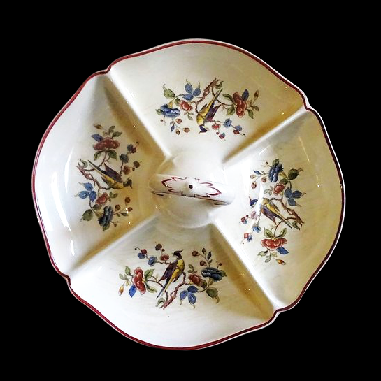 Villeroy & Boch Phönix rot: Griffschale / Schale / Kabarett Villeroy & Boch (7120723509385)