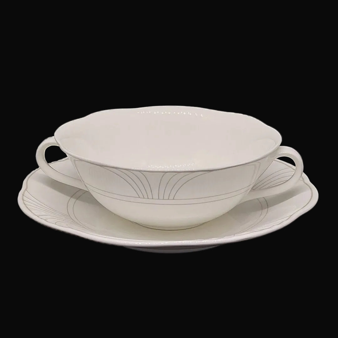 Villeroy & Boch Piano: Suppentasse mit Unterteller - neuwertig Villeroy & Boch (7120971956361)