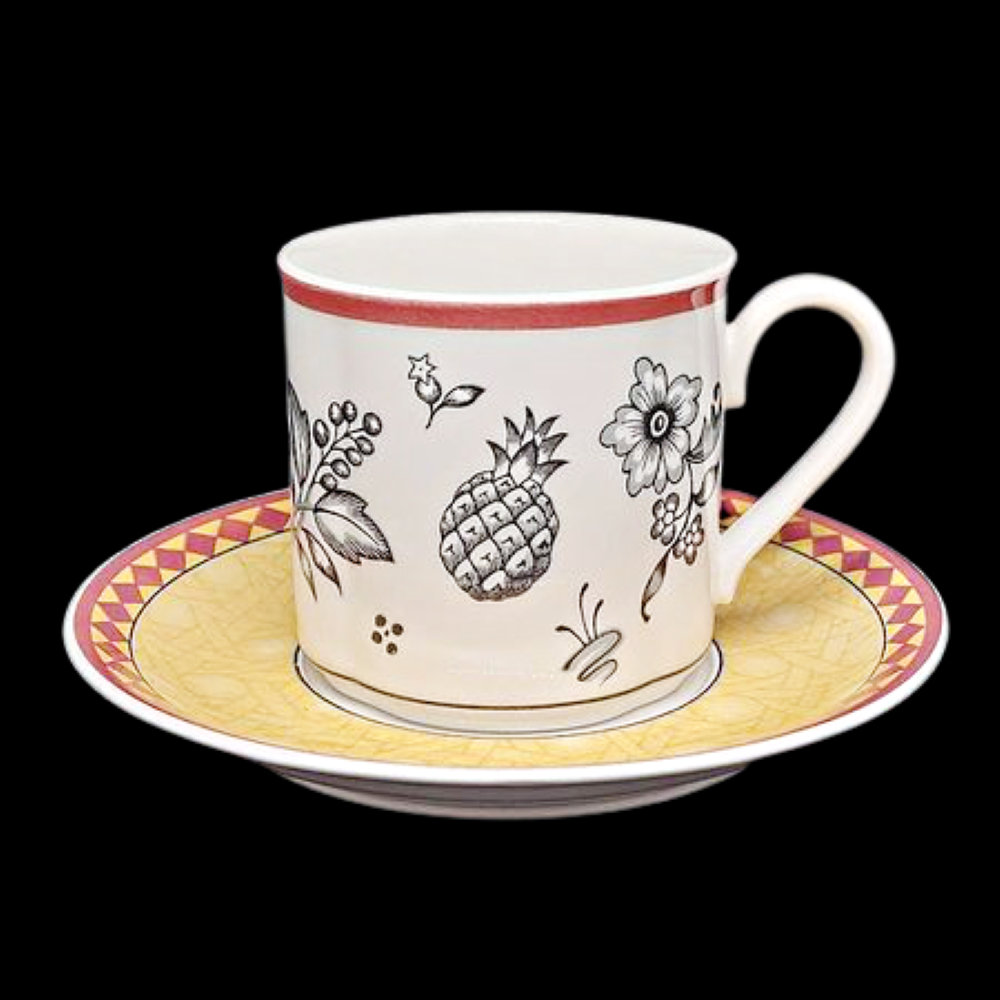 Villeroy & Boch Switch Plantation: Kaffeetasse / Tasse mit Unterteller Villeroy & Boch (7120949543049)