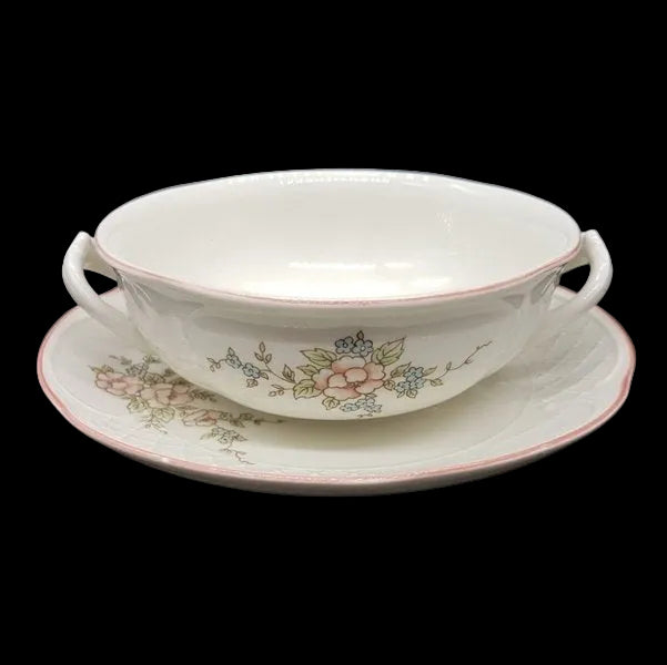 Villeroy & Boch Rosette: Suppentasse mit Unterteller Villeroy & Boch (7120780591241)