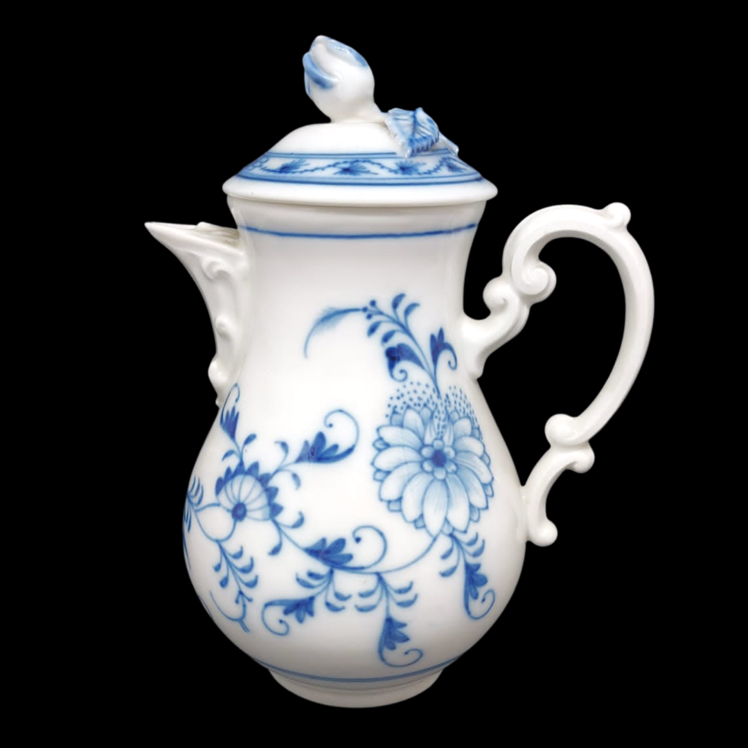 Stadt Meissen Zwiebelmuster: Mokkakanne / Espressokanne / Portionskännchen Hutschenreuther (7120797335689)