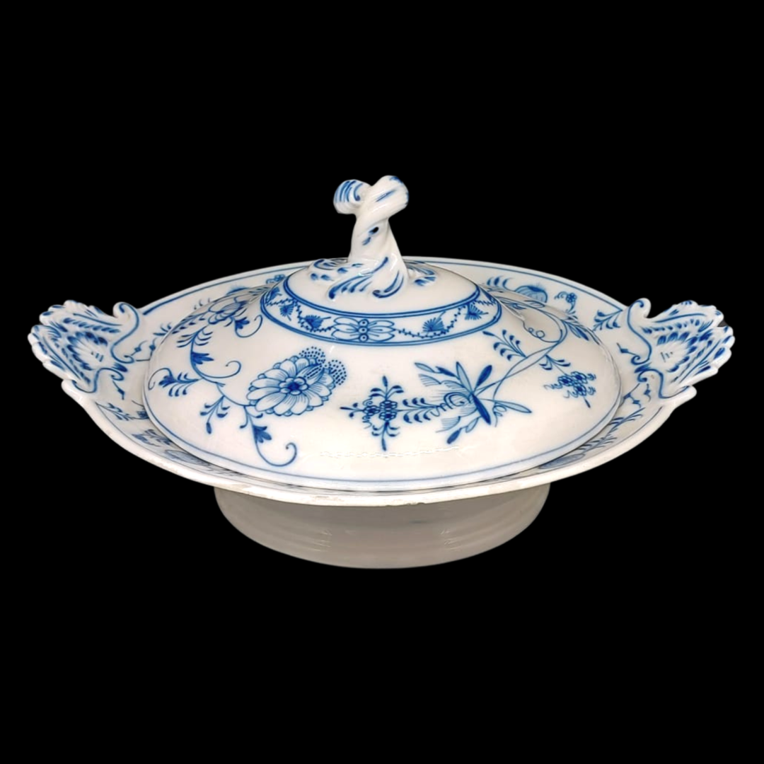 Stadt Meissen Zwiebelmuster: Terrine / Suppenterrine Hutschenreuther (7120797237385)