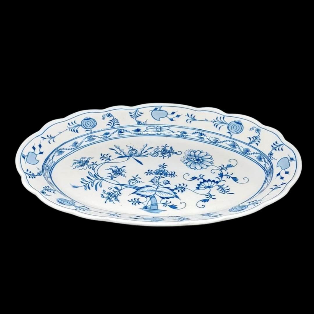 Stadt Meissen Zwiebelmuster: Fleischplatte / Platte - ca 43 cm Hutschenreuther (7120797270153)