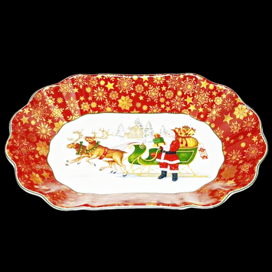 Villeroy & Boch Toy´s Fantasy: ovale Schale "Santa´s Schlitten" - ca 28,5 cm - neu, OVP Villeroy & Boch (7120899047561)