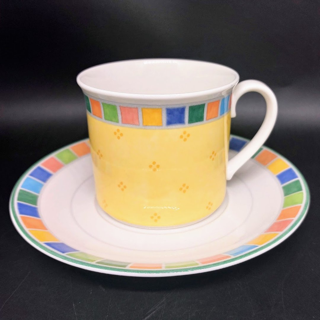 Villeroy & Boch Twist Alea Limone: Frühstückstasse / Tasse mit Unterteller Villeroy & Boch (7120900194441)