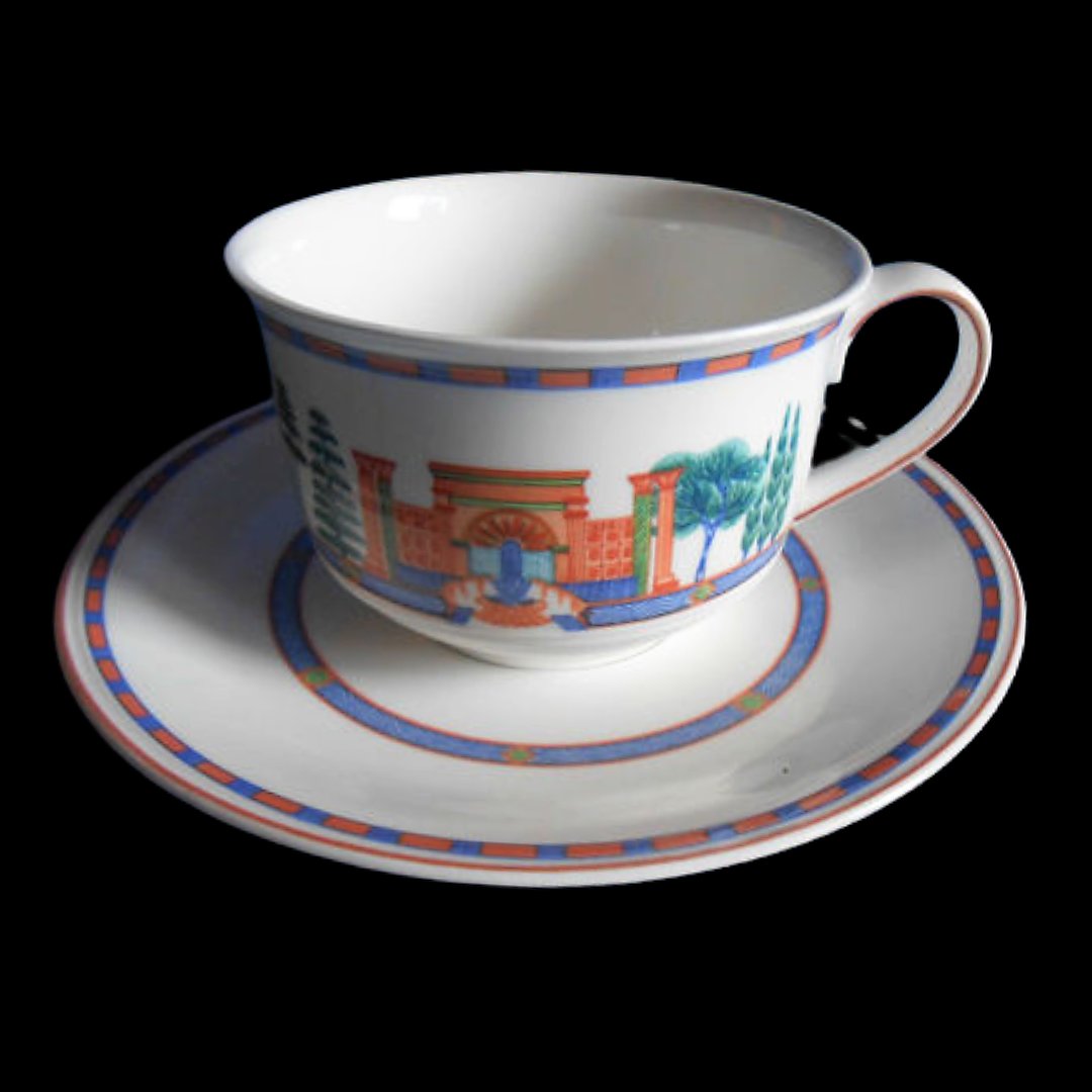 Villeroy & Boch Via Appia: Jumbotasse / riesige Tasse mit Unterteller XXL Villeroy & Boch (7120695525513)