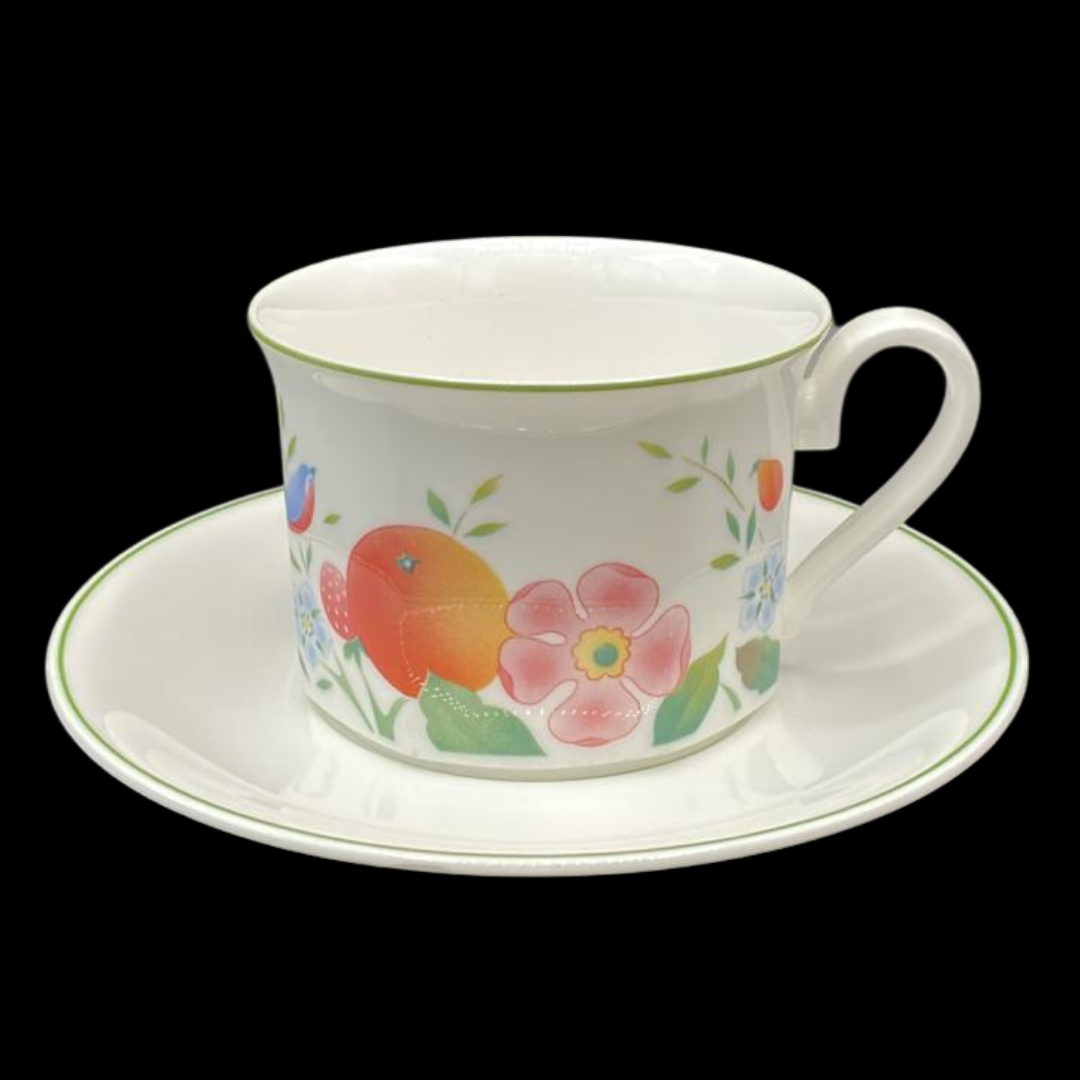 Villeroy & Boch Orangerie: Frühstückstasse / große Tasse mit Unterteller Villeroy & Boch (7121061838985)