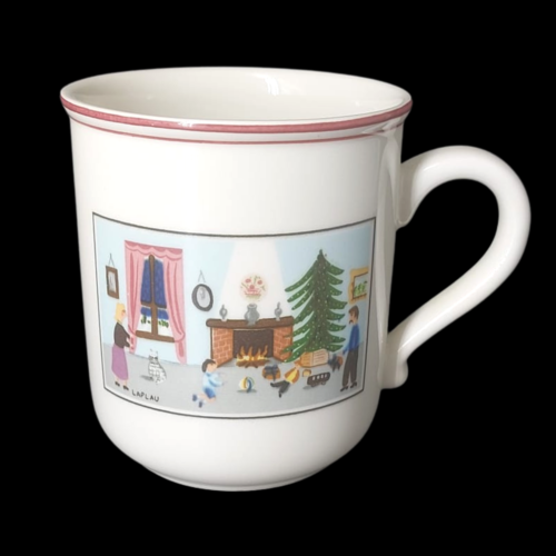 Villeroy & Boch Naif Christmas: Kaffeebecher / Henkelbecher Kamin (8356807541060)