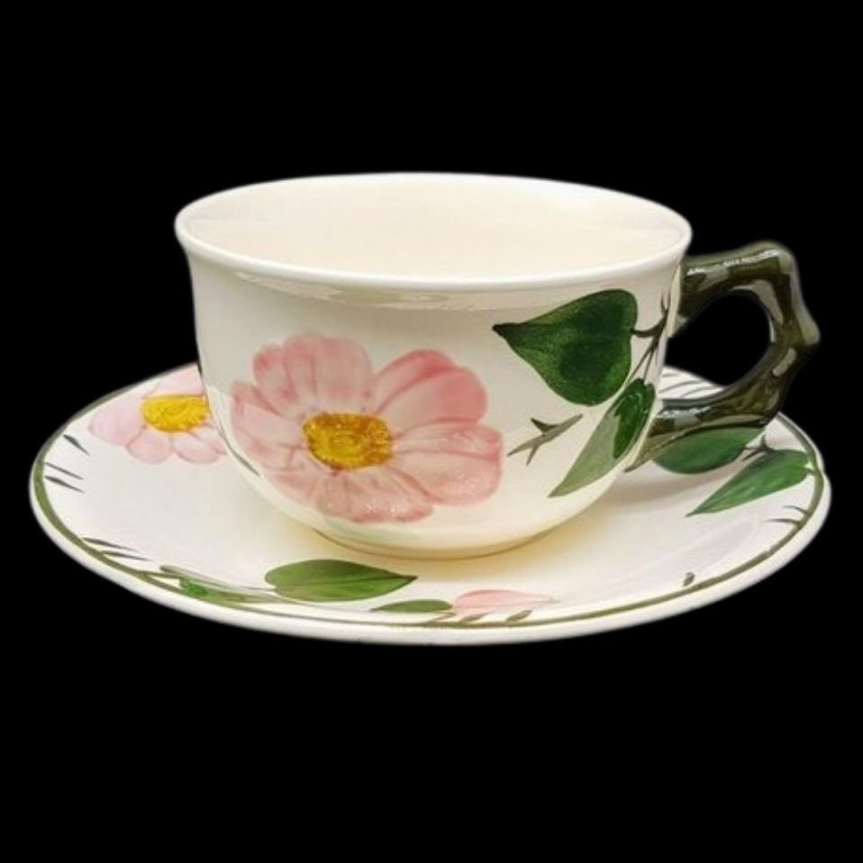 Villeroy & Boch Wildrose: Jumbotasse / Cappuccinotasse / Frühstückstasse mit Unterteller Villeroy & Boch (7120692478089)