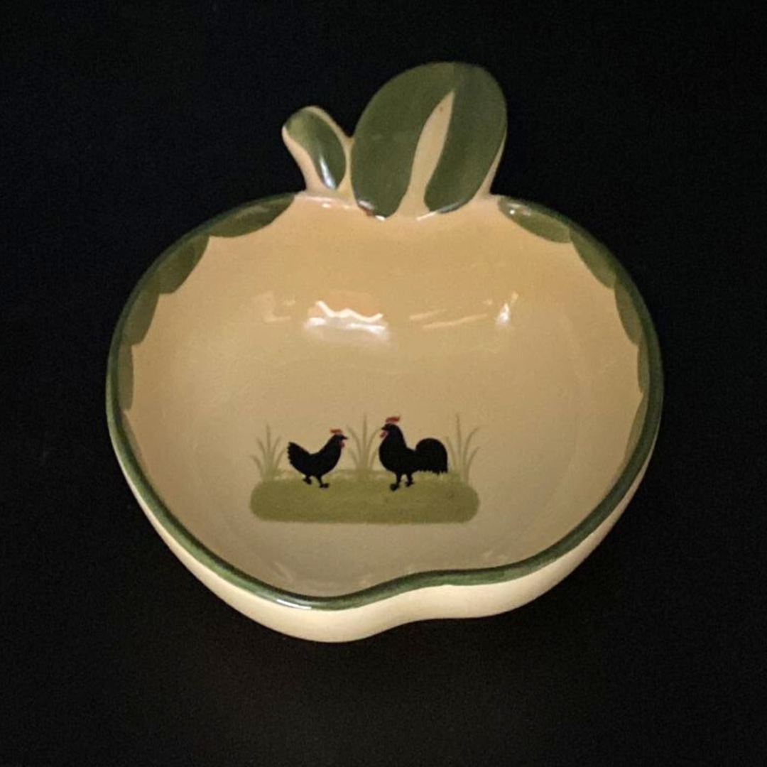 Zeller Keramik Hahn und Henne: Apfel Schälchen / Schale / Apfelform Zeller Keramik (7120757522569)