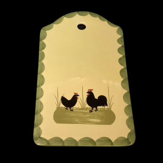 Zeller Keramik Hahn und Henne: Frühstücksbrettchen / Brettchen Zeller Keramik (7120902750345)