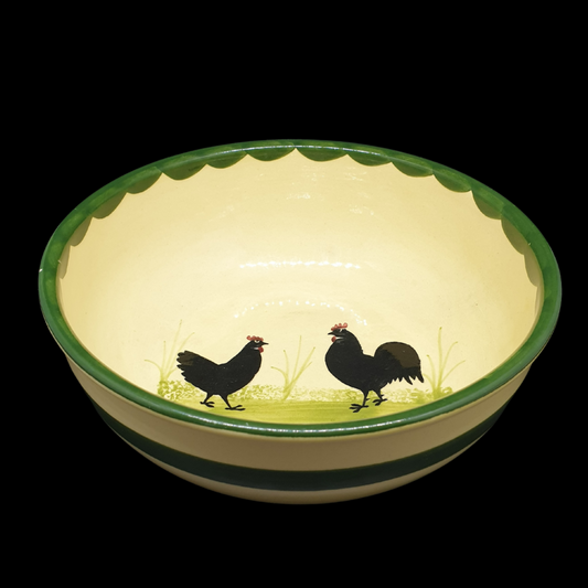 Zeller Keramik Hahn und Henne: Schüssel / Servierschüssel - siehe Beschreibung Porzellanladen.online (7120785211529)