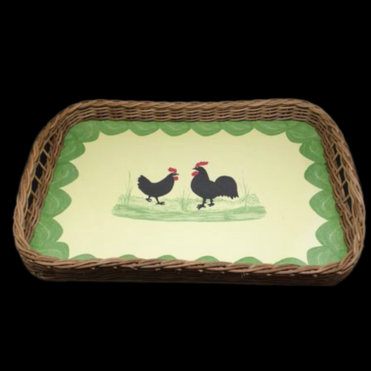 Zeller Keramik Hahn und Henne: Tablett / Serviertablett Porzellanladen.online (7120785375369)
