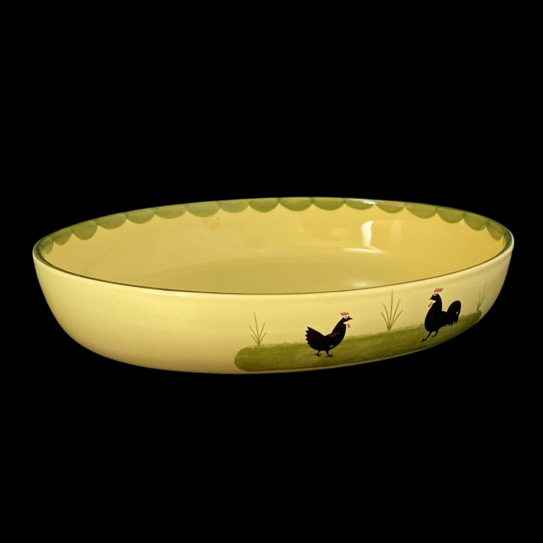 Zeller Keramik Hahn und Henne: Auflaufform / Schüssel, oval (Noemi) Zeller Keramik (7120757883017)