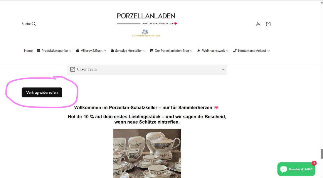 Neuestes Hobby: den Widerruf-Button suchen und festhalten