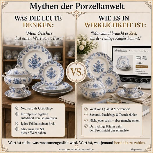 Mein Geschirr hat einen Wert von 1.200 Euro!