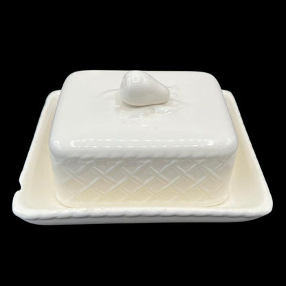 Villeroy & Boch Piemont Estivo weiß: Butterdose mit Deckel - siehe Beschreibung