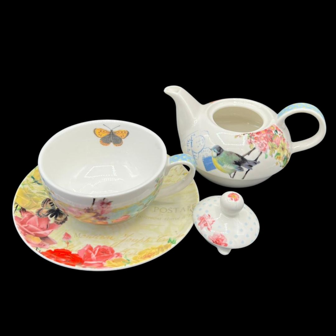 ppd: Tea for one / Teekanne mit Tasse und Unterteller