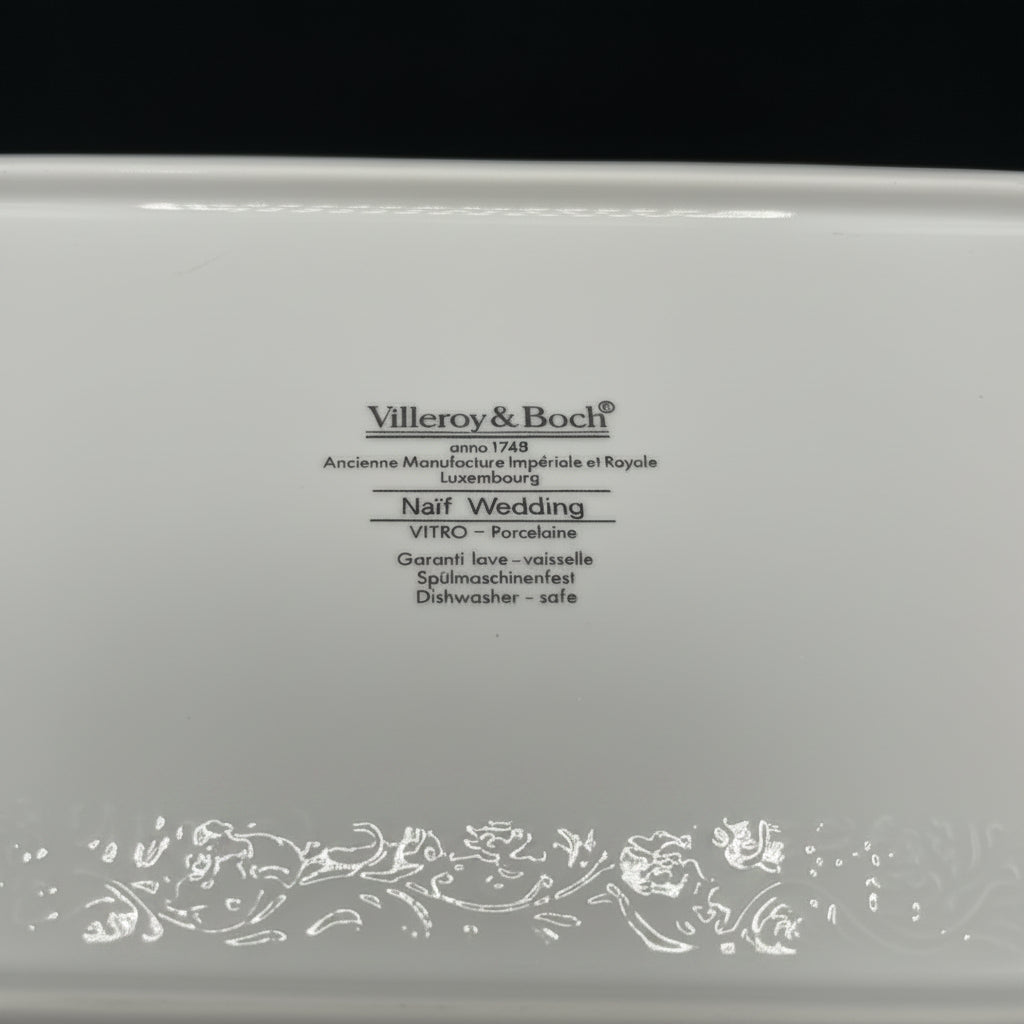 Villeroy & Boch Naif Wedding: Königskuchenplatte / Stollenplatte / Platte
