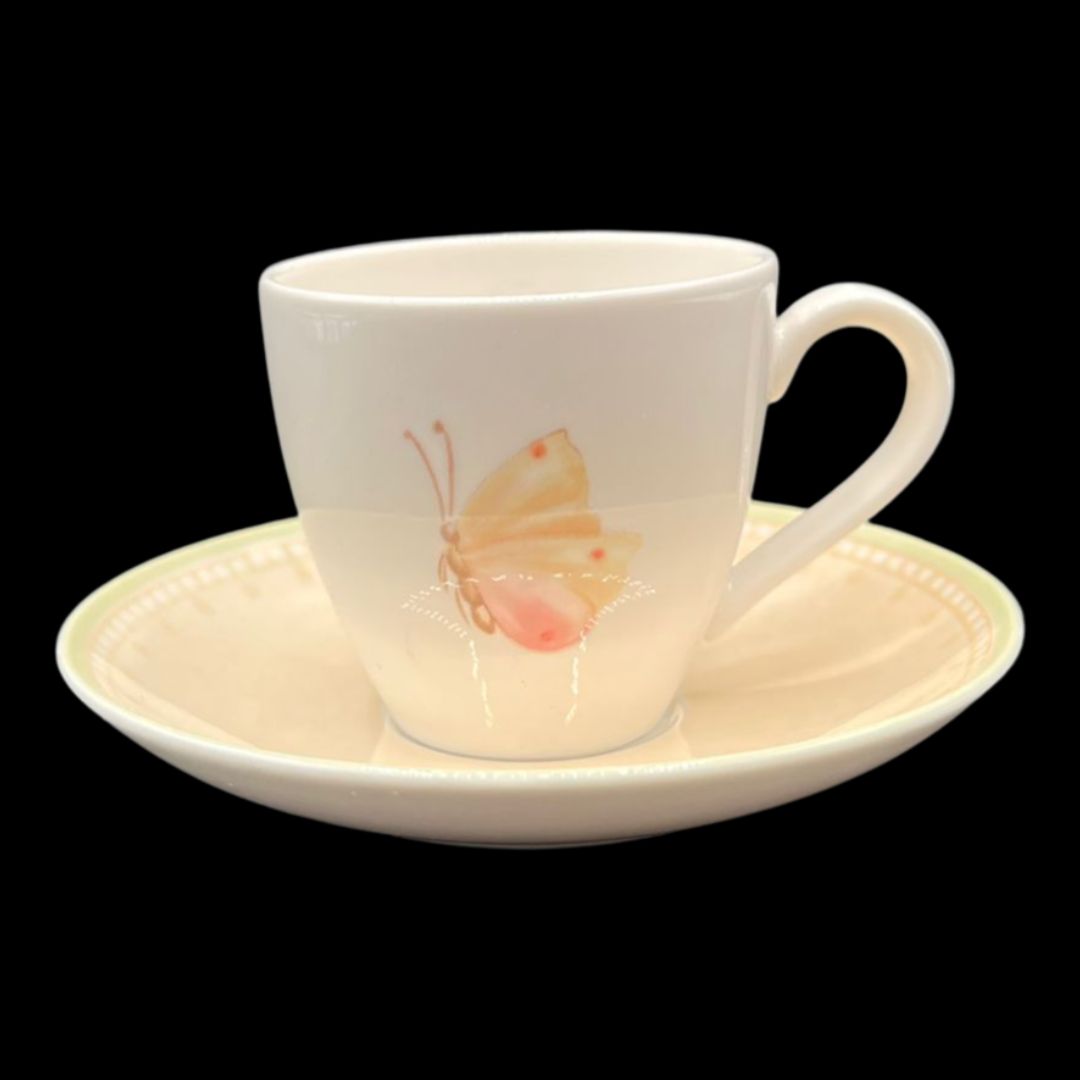 Villeroy & Boch Florea: Mokkatasse / Espressotasse mit Unterteller