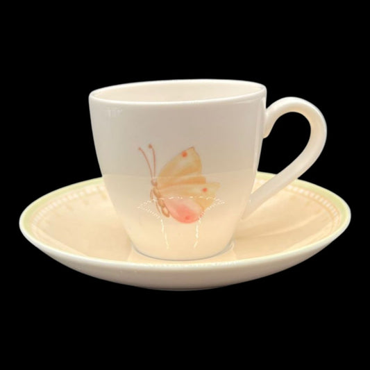 Villeroy & Boch Florea: Mokkatasse / Espressotasse mit Unterteller