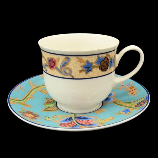 Rosenthal Classic Pearl China Kensington: Kaffeetasse / Teetasse / Tasse mit Unterteller (abgerundete Form)