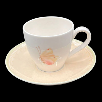 Villeroy & Boch Florea: Mokkatasse / Espressotasse mit Unterteller