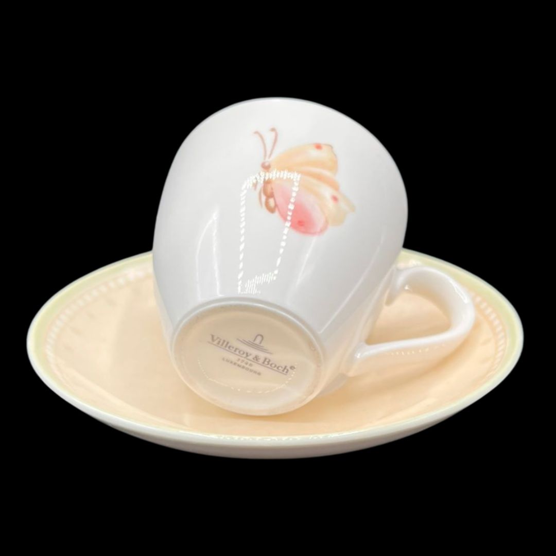 Villeroy & Boch Florea: Mokkatasse / Espressotasse mit Unterteller