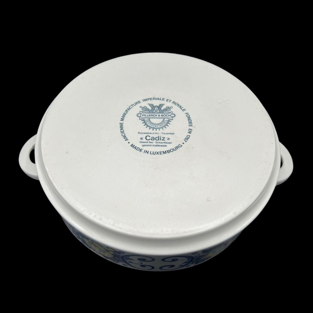 Villeroy & Boch Cadiz: Auflaufform / Backform  mit Griffen und Deckel - 20,5 cm