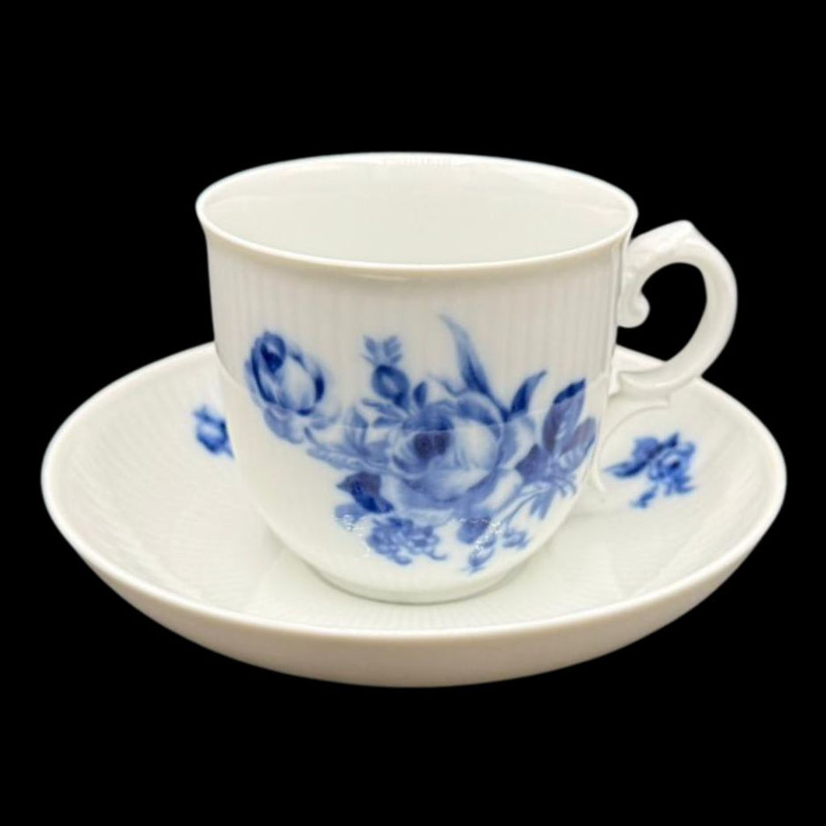 Heinrich / Höchst Residenz "Blaue Rose": Kaffeetasse / Tasse mit Unterteller