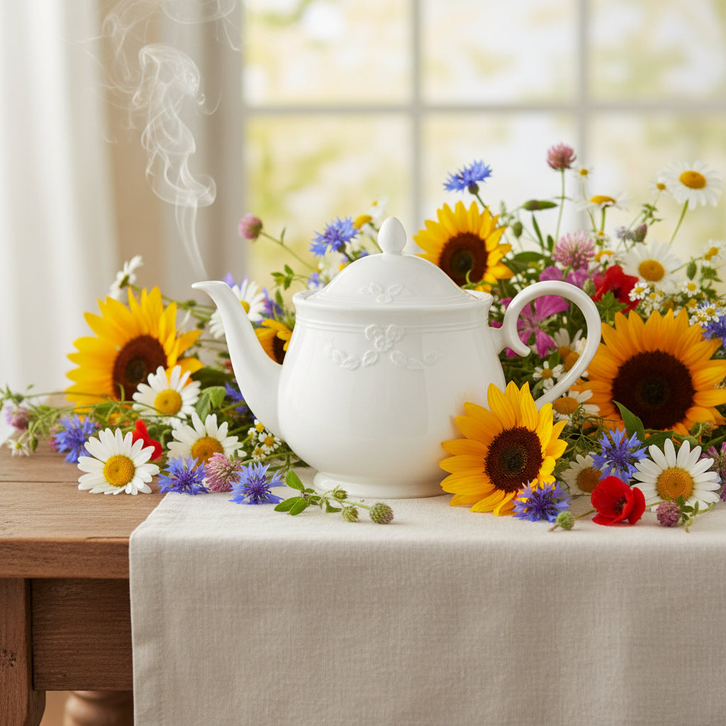 Villeroy & Boch Fiori Weiß: Teekanne / Kanne