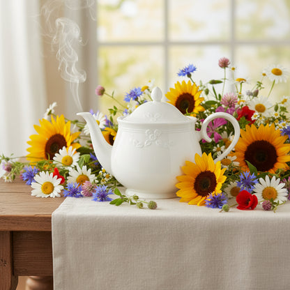 Villeroy & Boch Fiori Weiß: Teekanne / Kanne