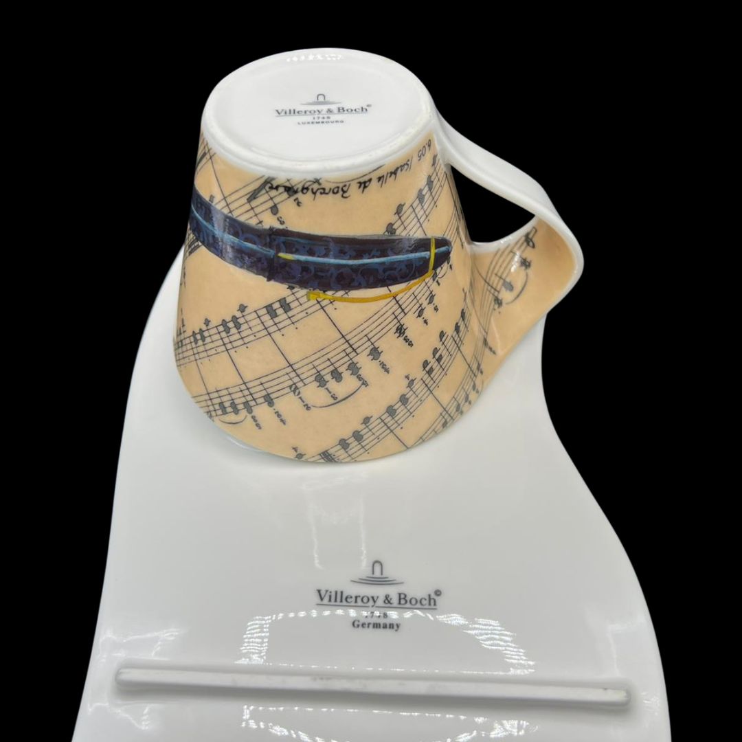 Villeroy & Boch New Wave: Jumbotasse / Frühstückstasse mit Unterteller