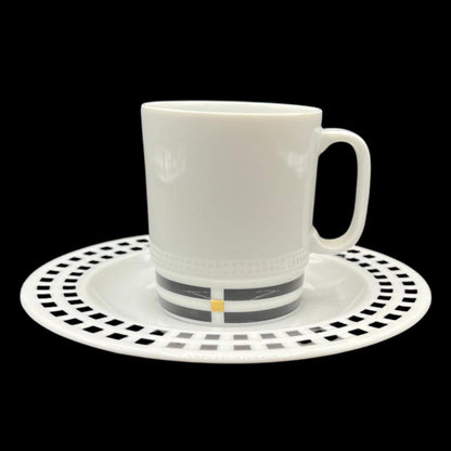 Rosenthal Il Faro Finestra: Kaffeetasse / Tasse mit Unterteller - Aldo Rossi