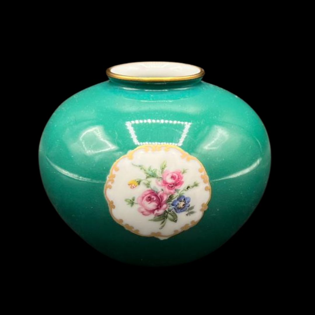 Fürstenberg Fürstin Medaillon: Vase / Blumenvase