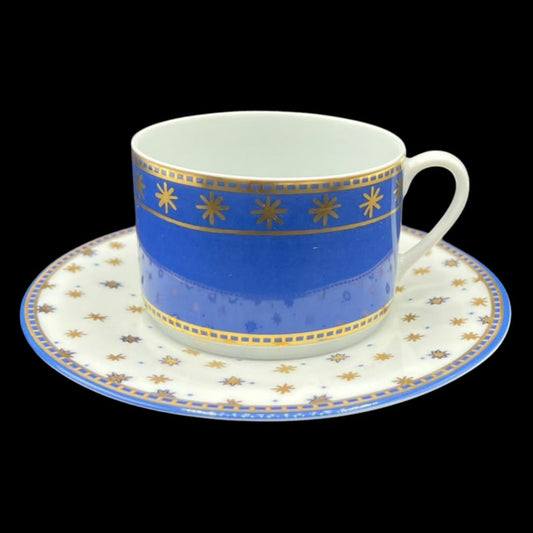 Fürstenberg Winternacht: Kaffeetasse / Teetasse / Tasse mit Unterteller