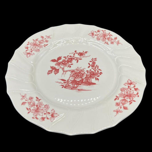 Villeroy & Boch Vieux Bruxelles: Speiseteller / flacher Teller ß rotes Blumenmuster