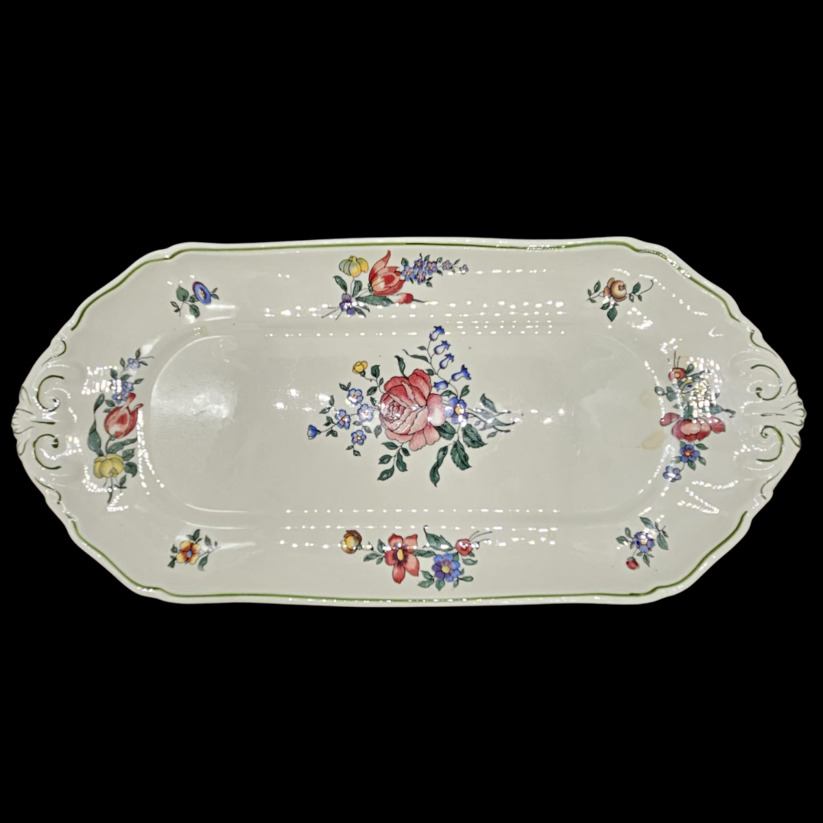 Villeroy & Boch Alt Strassburg: Königskuchenplatte / Stollenplatte Rose (8862204526916)