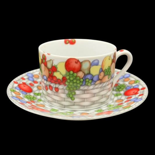 Emilio Bergamin Taitu / Taitù Giardino: Kaffeetasse / Teetasse / Tasse mit Unterteller