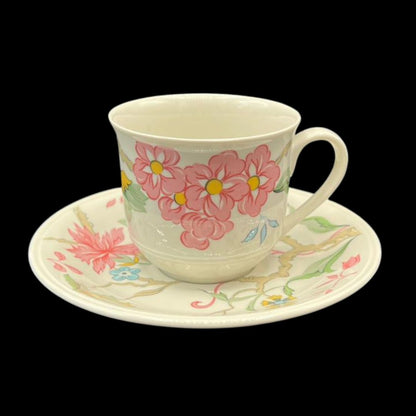 Villeroy & Boch Chintz: Mokkatasse / Espressotasse mit Unterteller - selten