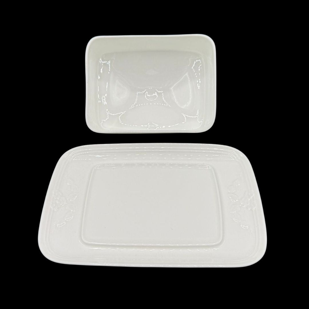 Villeroy & Boch Fiori Weiß: Butterdose, zweiteilig