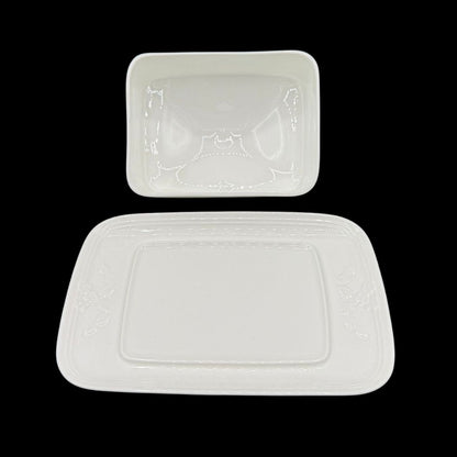 Villeroy & Boch Fiori Weiß: Butterdose, zweiteilig