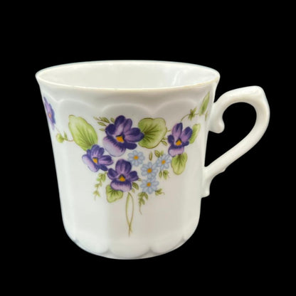 Eschenbach Bayreuth Veilchen: Kaffeetasse / Tasse mit Unterteller