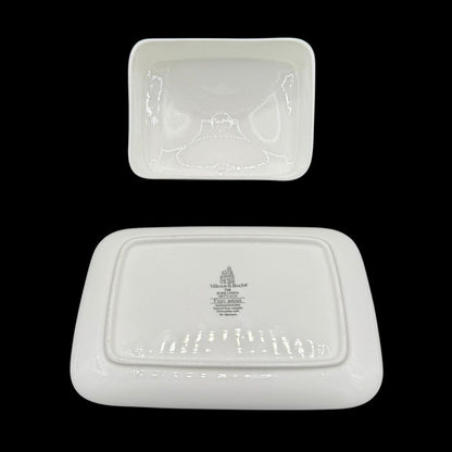 Villeroy & Boch Fiori Weiß: Butterdose, zweiteilig