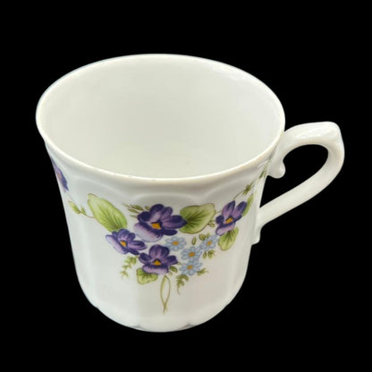 Eschenbach Bayreuth Veilchen: Kaffeetasse / Tasse mit Unterteller