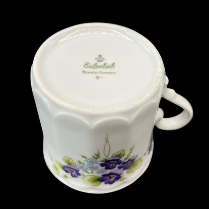 Eschenbach Bayreuth Veilchen: Kaffeetasse / Tasse mit Unterteller